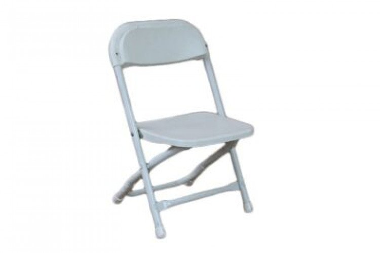 Toddler White Folding Chair