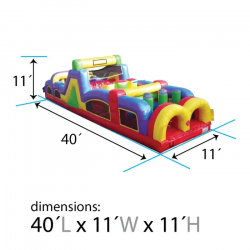 B6ECF7E8 6E01 4EAB B1B6 6ACC7C562A76 1714069789 40' Retro Inflatable Obstacle Course