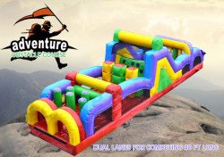 40' Retro Inflatable Obstacle Course