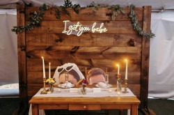 8'x8' Walnut Wood Backdrop