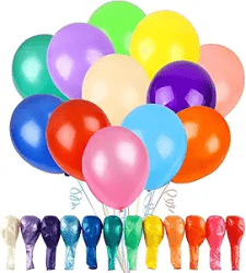 12 Bright Color Balloons