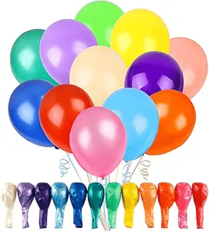 12 Bright Color Balloons