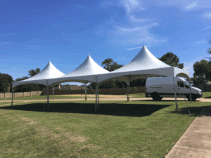 Large white event tents for outdoor parties and events in Connecticut.