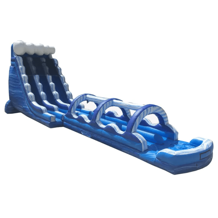 22ft x 65ft L Blue Marble Dual Lane w/ Splash Pad