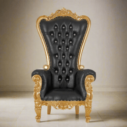 Single Throne Gold & Black