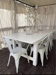 8ft White Farm Table
